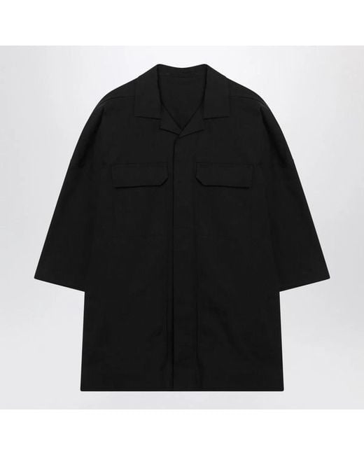 Rick Owens Black Shirt With Pockets for men
