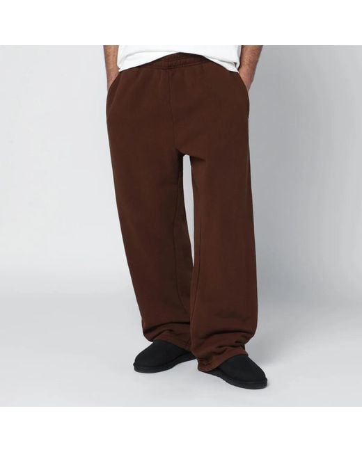 Entire studios Brown Dark Cotton Joggers for men