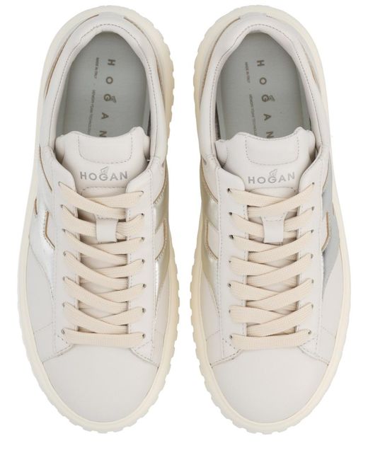 Hogan White Sneaker Hstripes
