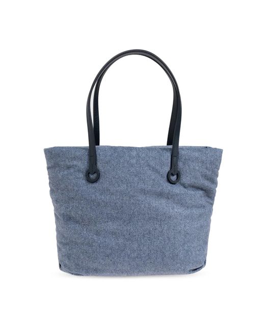 J.W. Anderson Blue Small Puffy Anchor Logo Tote Bag