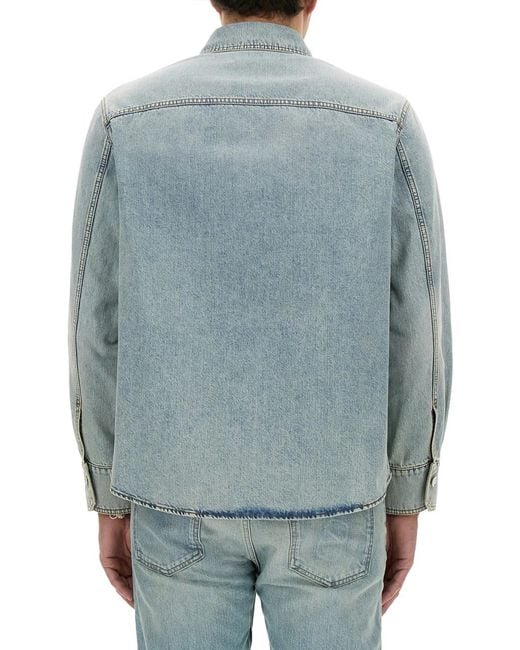 Valentino Blue Denim Shirt for men
