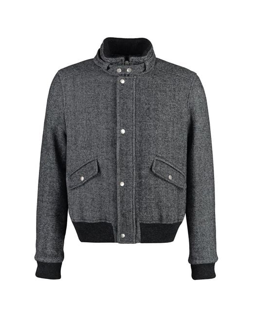 Isabel Marant Gray Peter Wool Bomber Jacket for men