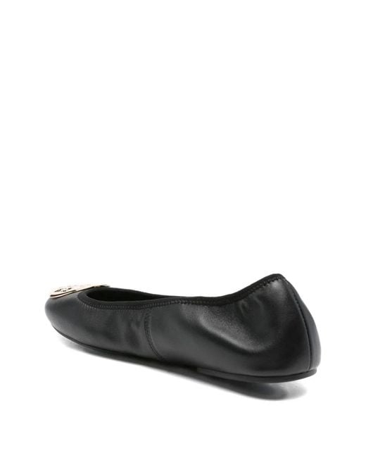 Tory Burch Black Reva Travel Ballerinas