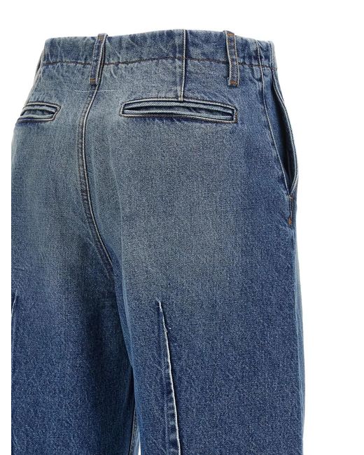 MM6 by Maison Margiela Blue Vertical Pinch Jeans