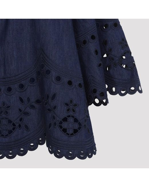 Zimmermann Blue Mahon Blouse