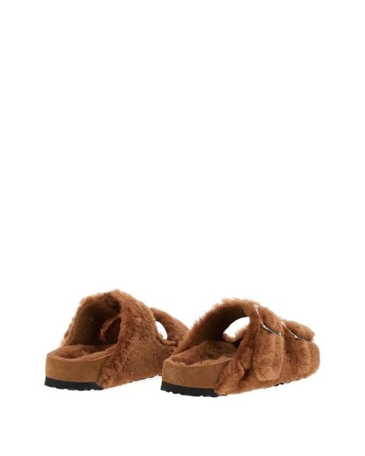 Birkenstock Brown Arizona Shearling Sandals