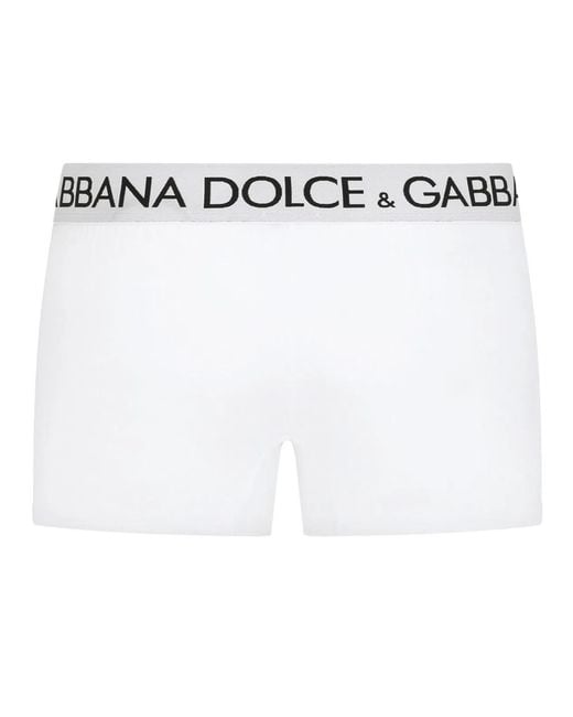 Dolce & Gabbana White Dolce & Gabbana Regular Fit Boxer Shorts for men