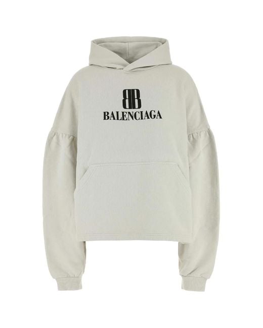 Balenciaga White Nano Bb Sweatshirt