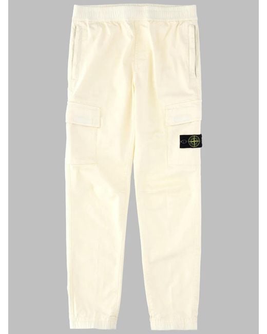Stone Island Natural Cargo Pants_Regular Tapered Fit