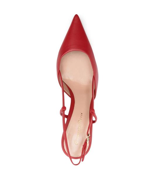 Gianvito Rossi Pink Leather Decolletes Slingback