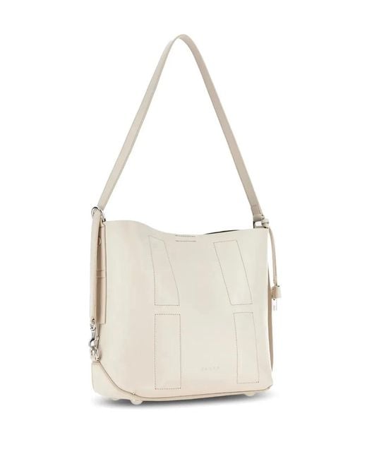 Hogan White Hobo Bag Hocket Medium