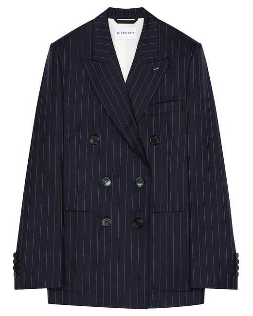 Givenchy Blue Wool Double-Breasted Jacket