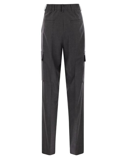 Herno Black Cargo Trousers