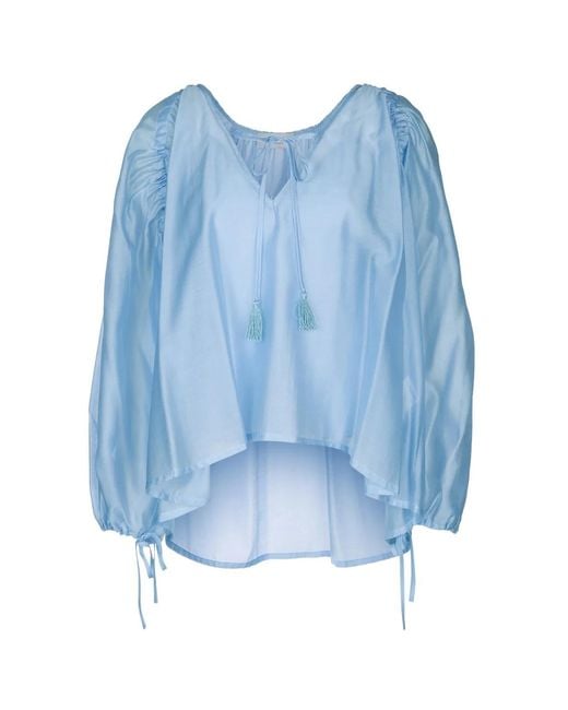ERMANNO FIRENZE Blue Blusa Con Top