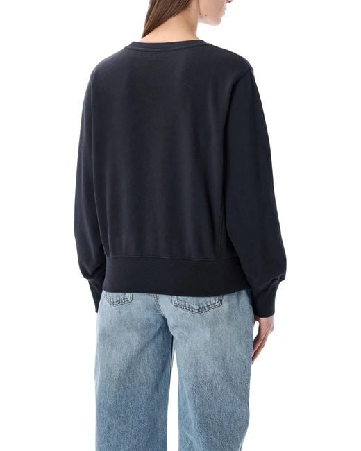 Anine Bing Blue Harry Shrunken Sweatshirt