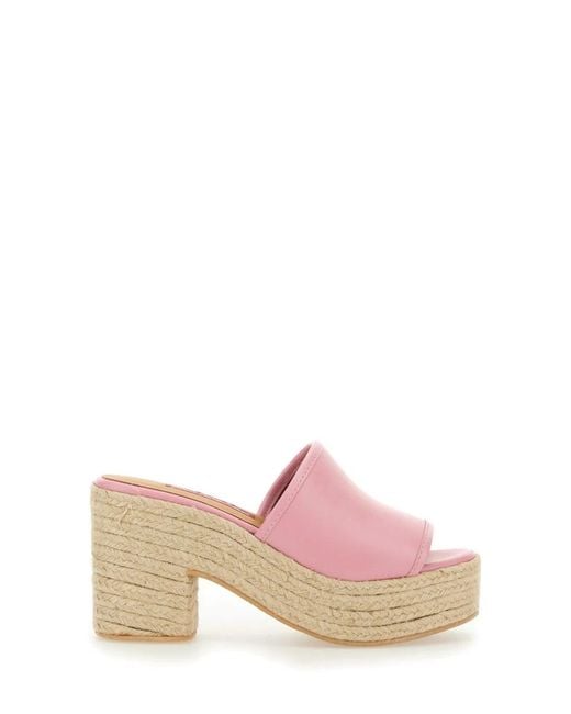 Moschino Pink Leather Sandal