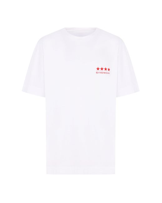 Givenchy White Logo Cotton T-Shirt for men
