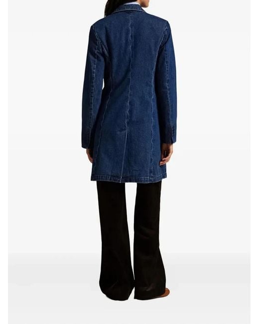 Polo Ralph Lauren Blue Denim Double Breasted Coat