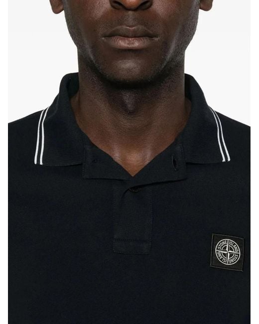 Stone Island Blue Ls Polo for men