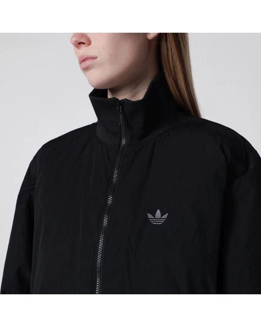Adidas Originals Black Oversize Nylon Oversized Bomber Jacket