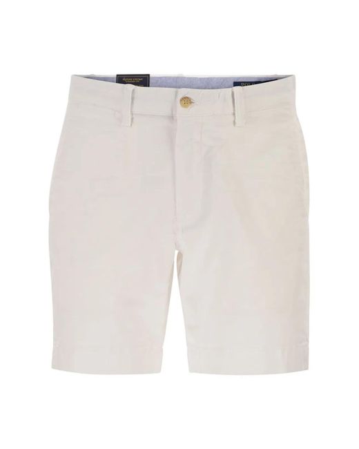 Polo Ralph Lauren White Stretch Classic Fit Chino Short for men