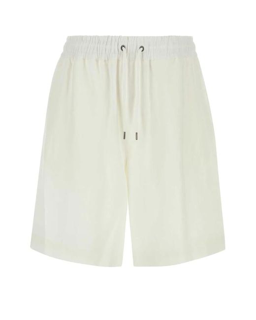Giorgio Armani White Bermuda Elastico for men