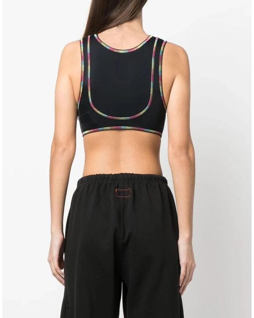 Palm Angels Black Miami Logo Training Top