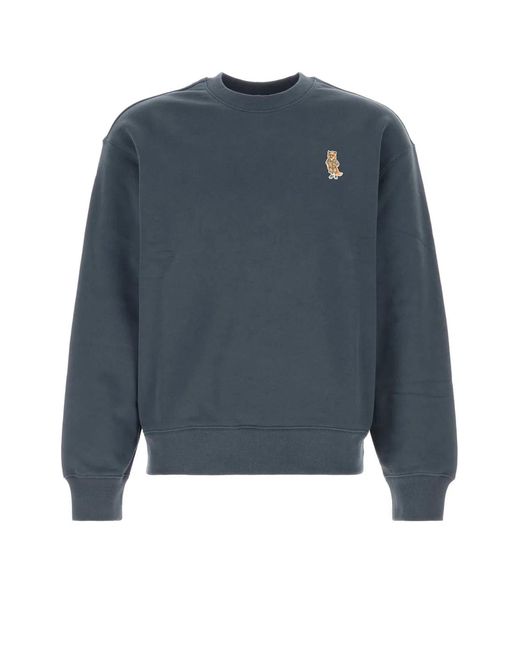 Maison Kitsuné Blue Dressed Fox Comfort Sweatshirt for men