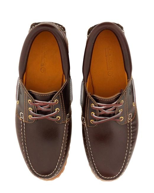 Timberland Brown Leather Boat Moccasin for men