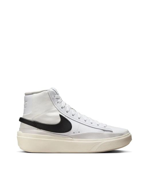 Nike White Blazer Phantom Mid Sneakers