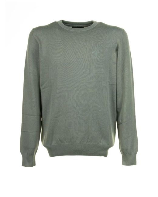 Barbour Green Crew Neck Sweater for men