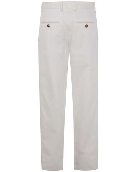 Brunello Cucinelli Gray Double Piences Chino Trousers for men