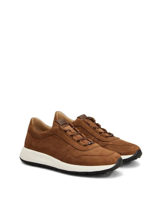 Tod's Brown Dot Leather Sneakers for men