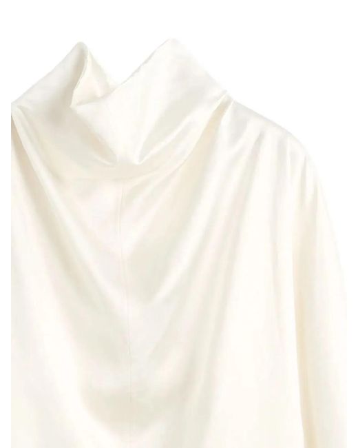 Totême White Cowl Neck Blouse