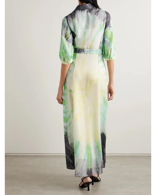 Gabriela Hearst Green Daisy Dress