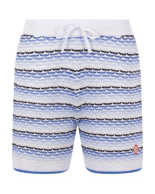 Casablanca Blue Cotton Viscose Tuck Stitch for men