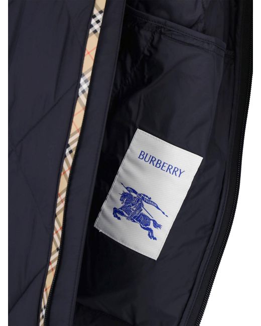 Burberry Blue Hescott Quilted Zip-Up Jacket for men