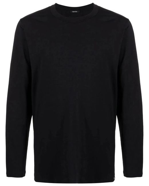 Tom Ford Black Cotton Blend Tee for men