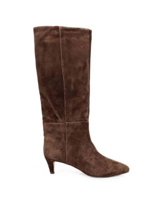 Twinset Brown Dark Leather Boots