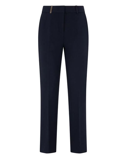 Peserico Blue Slim Fit Chino Trousers