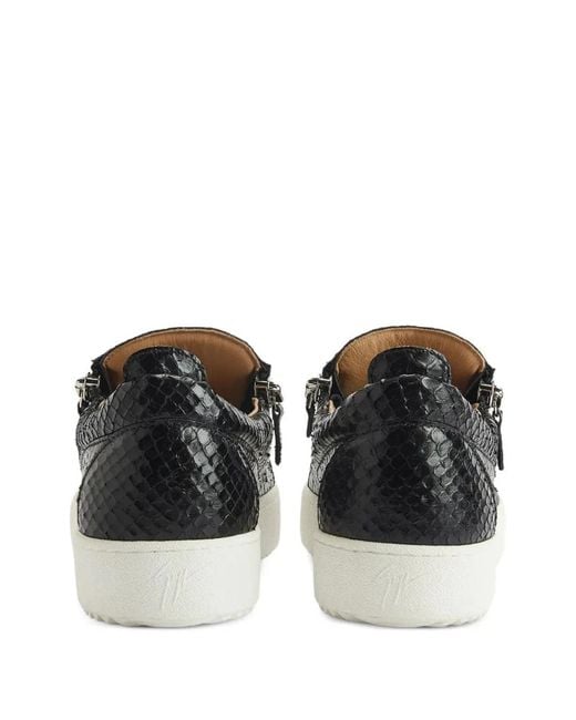 Giuseppe Zanotti Black Frankie Zip-Up Sneakers for men