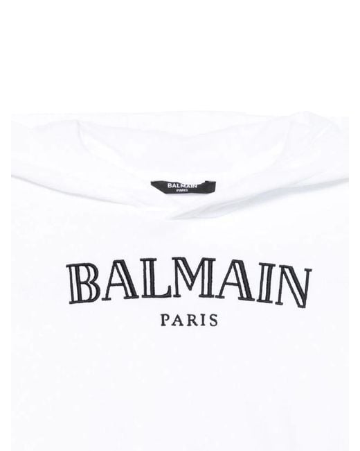 Balmain White Sweatshirt