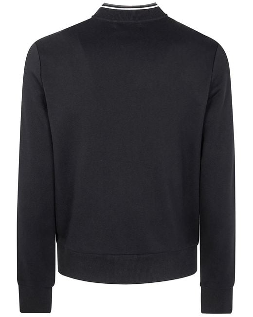 Fred Perry Black Zip Through Sweatshirt for men