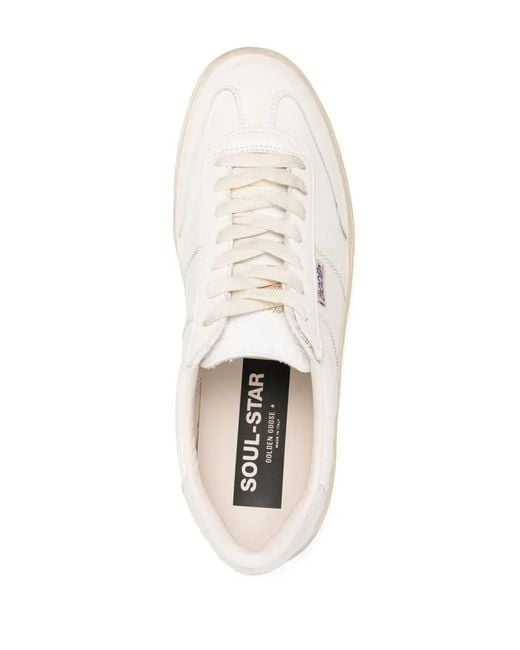 Golden Goose Deluxe Brand White Soul-Star Leather Sneakers for men