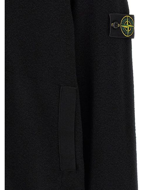 Stone Island Black 'Badge Cardigan for men
