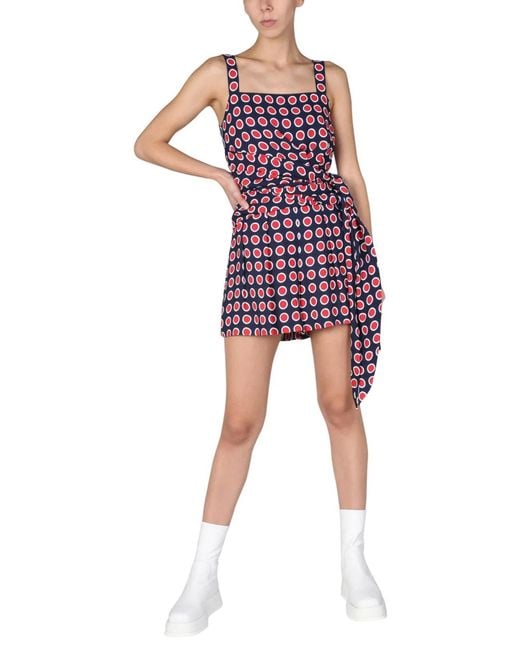 Boutique Moschino Red Eyelets Shorts