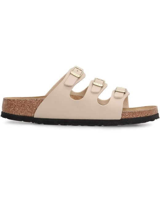 Birkenstock Metallic Florida Bs Leather Slides