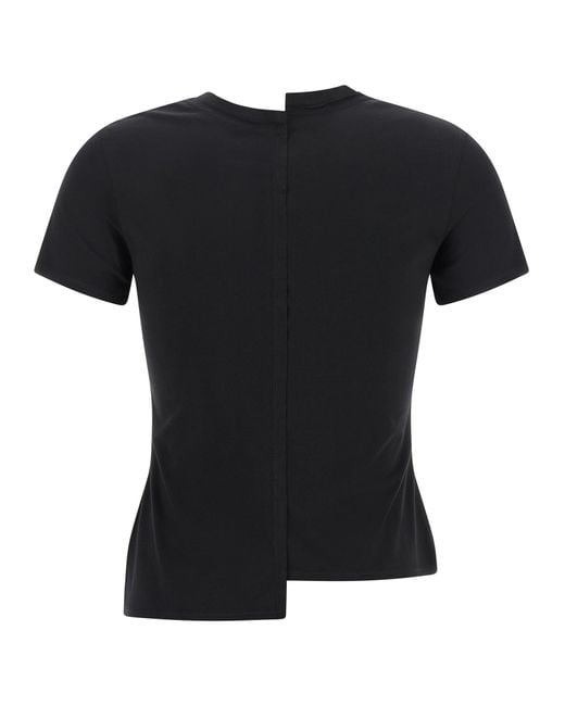 Y-3 Black Asymmetric T-Shirt