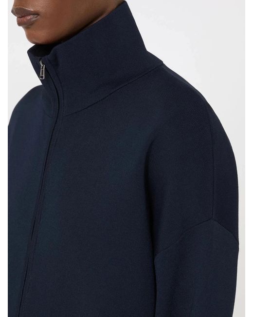 Max Mara Blue Full Zip Cardigan
