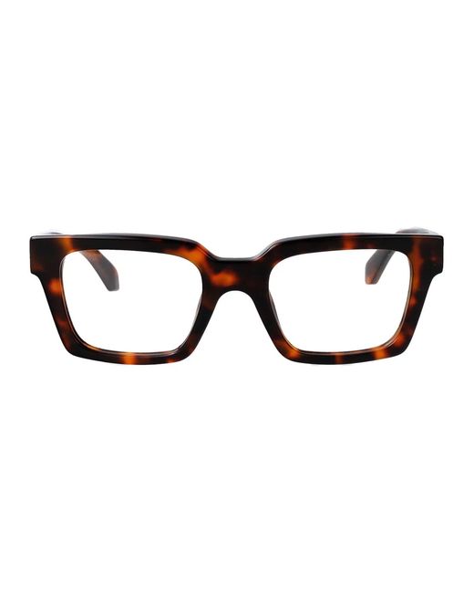 Off-White c/o Virgil Abloh Black Shiny Havana Acetate Glasses